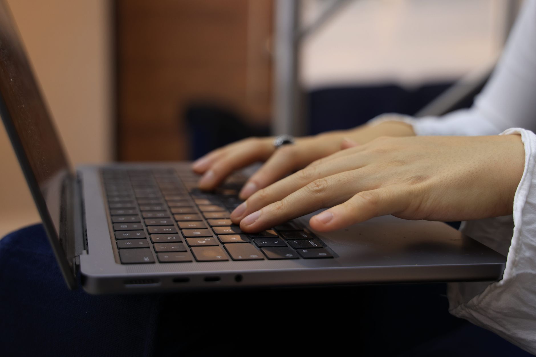 writing resume keyboard hands